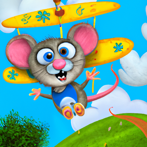 Max the little mouse was so thrilled with his creation that he couldn\'t wait to try it out. He climbed to the top of a tall tree and launched himself into the air. To his amazement, the glider worked perfectly, and he soared through the sky, feeling the wind rush past him. As he made his way back to the ground, Max realized that he had accomplished his dream of flying, thanks to the wisdom of his friend, the owl. From that day on, Max spent every afternoon gliding through the forest, feeling free and alive.