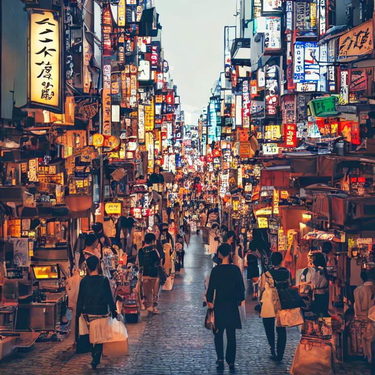 people all over the world is traveling in japan, because of its good food and shopping experience