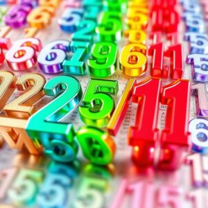 masterpiece, best quality, 4k, detailed illustration, vibrant colors, clear numbers, precise arrangement, mathematical pattern, glossy finish, best lighting, depth of field

A detailed and clear graphical arrangement of newly generated numbers for issue 25/011, with precise and vibrant numerical patterns, set against a clean and glossy background.